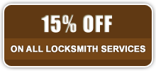 15% of on all locksmith services